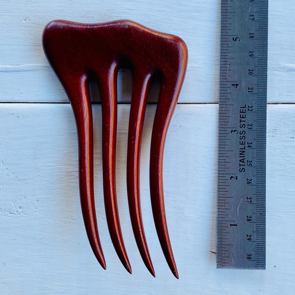 Handmade blood wood hair fork